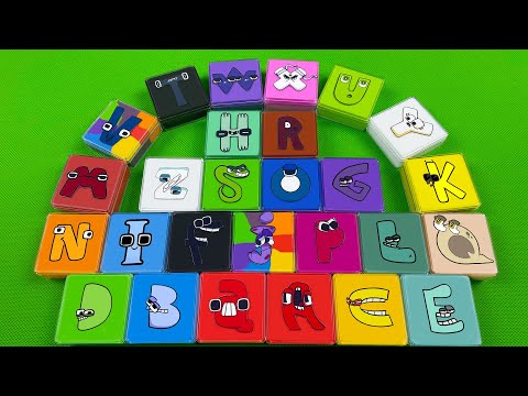 Alphabet Lore - Looking For A-Z SLIME Coloring With Square! ASMR Slime