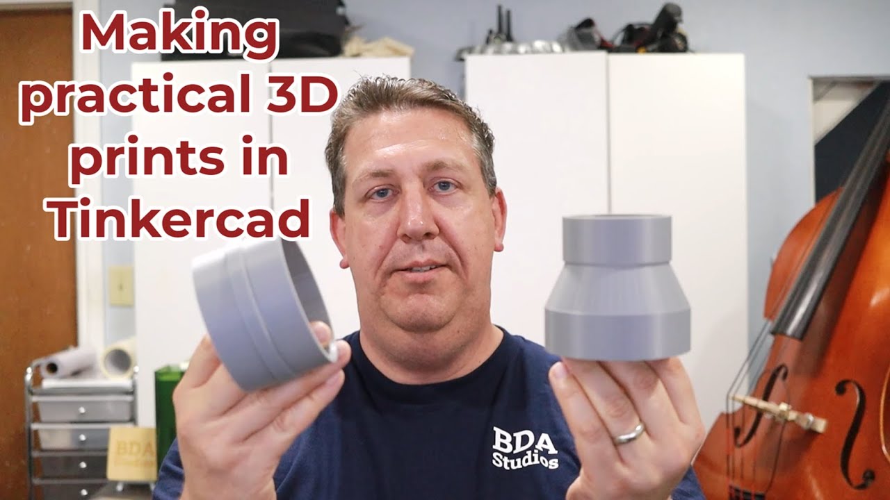 Making practical 3D prints in Tinkercad. BDA Studios video 