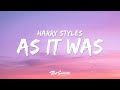 Harry Styles - As It Was (Lyrics)