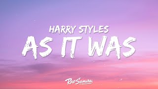 Harry Styles - As It Was  Lyrics 