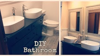 This is our DIY bathroom Vanity video. Including our whole Rustic Bathroom remodel. 2017 I will link the materials we used below so 