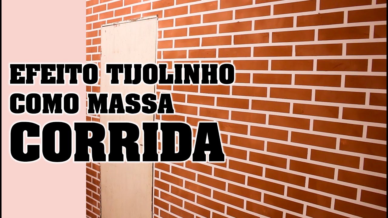 COMO FAZER EFEITO TIJOLINHO NA PAREDE COM MASSA CORRIDA - TIJOLINHO FAKE