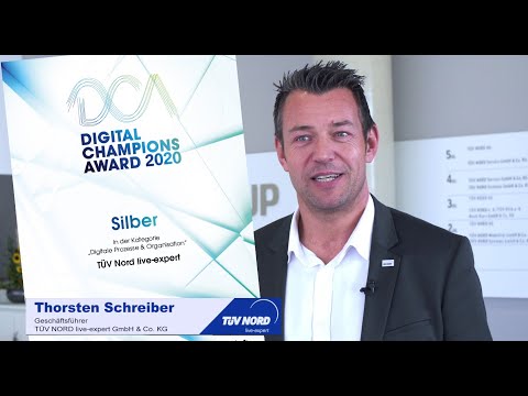 TÜV NORD SofortGutachten - Silber beim Digital Champions Award