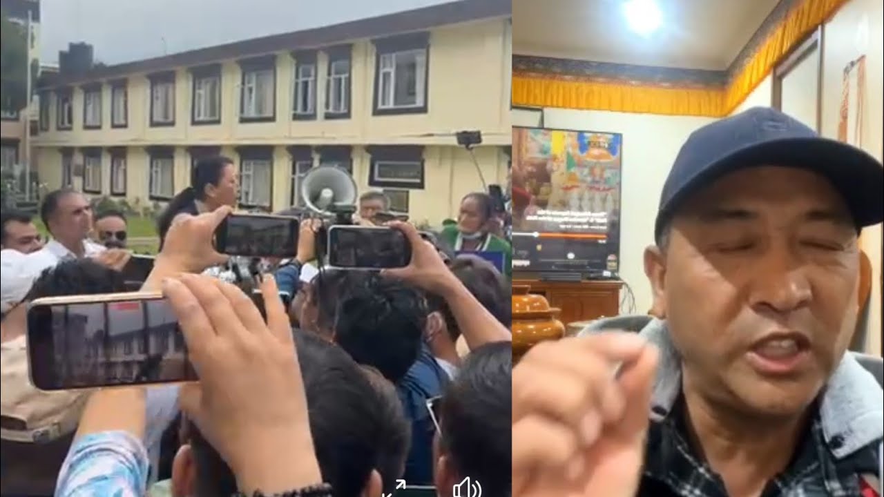 དར་ནག་ཚོགས་པའི་གྲོས་ཚོགས་ཀྱི་ཕེབས་ལམ་བཀག་སྟེ་འཇིགས་སྐུལ་གྱི་བྱ་སྤྱོད་ཚད་ལས་བརྒལ་བ།