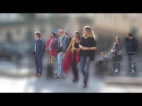 A video with a blurred background created with PixelLib.