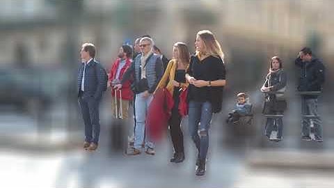 A video with a blurred background created with PixelLib.