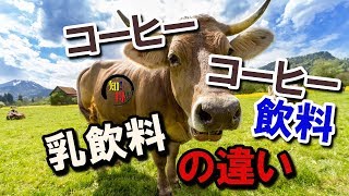 ◆知っ得◆雑学　コーヒーとコーヒー飲料と乳飲料の違い