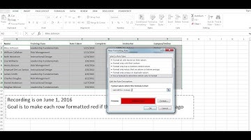 Format Cells Red in Excel if older than one year