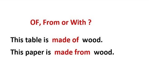 Made OF / FROM / WITH | Top exercises you need | Grammar Test