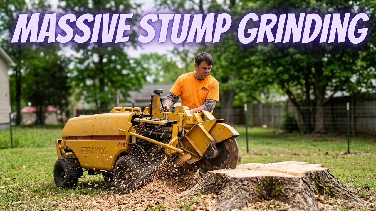 Stump Grinding a Large Maple Tree Stump @ChrissStumpGrinding - YouTube