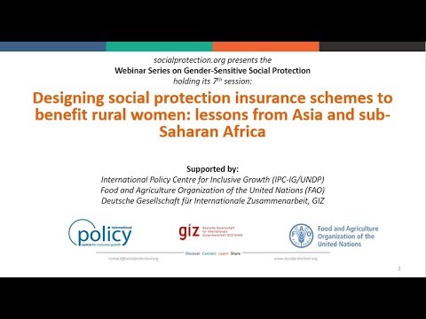 Designing social protection insurance schemes to benefit rural women  lessons from