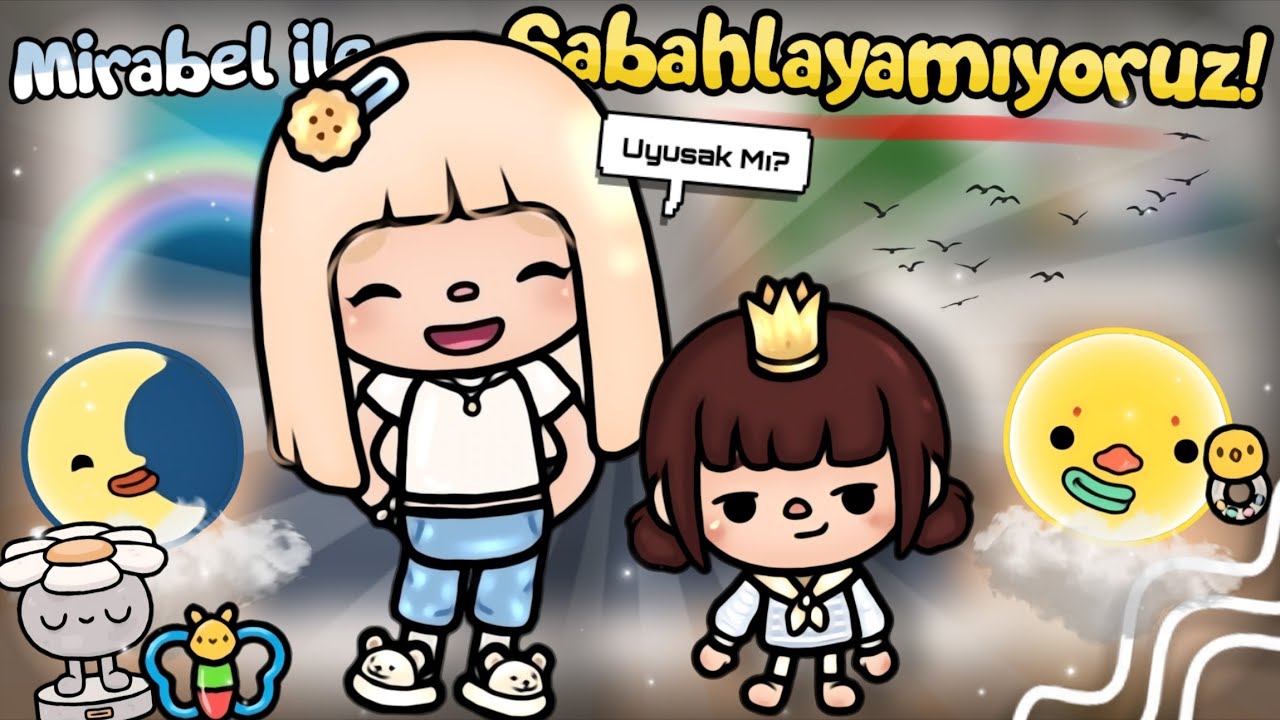 MİRABEL İLE SABAHLAYAMIYORUZ‼️😂// UYUSAK MI? 🌃|| Toca Life: Melody #Melonlar 🤗💕✨️
