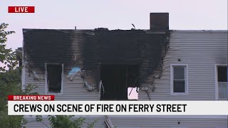 Crews responding to multifamily house fire on Ferry Street in New Haven