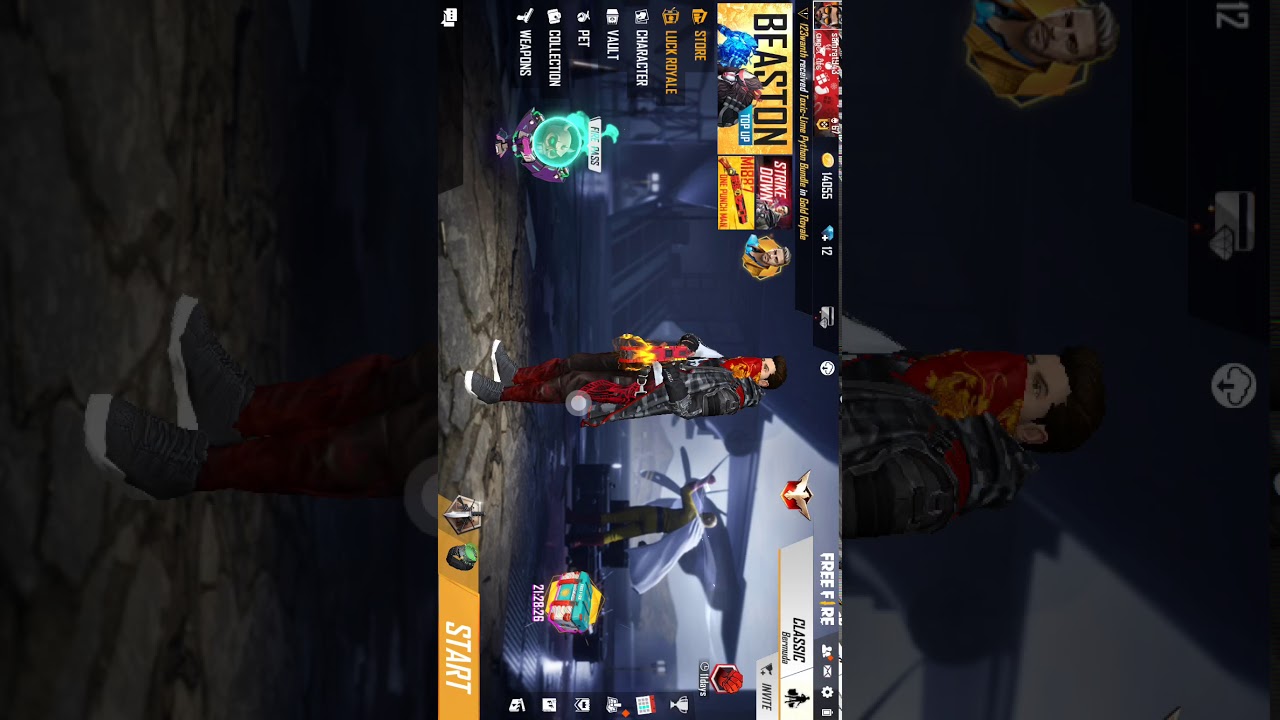 M1887. ONE PUNCH MAN. SHOTGUN SKIN.       FREE FIRE.      600DAIMOND SPIN