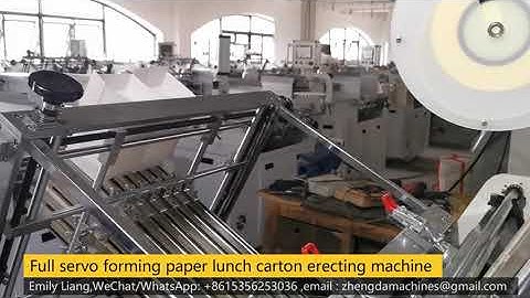 full servo system paper lunch box carton erecting machine for counting hamburger box
