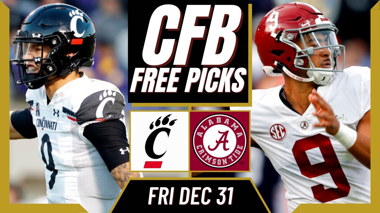 College Football Free Picks CINCINNATI vs ALABAMA Prediction NCAAF