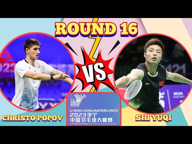 Great Counterattack Christo POPOV vs SHI Yu Qi China Masters 2023 #sport  #badminton #shorts 