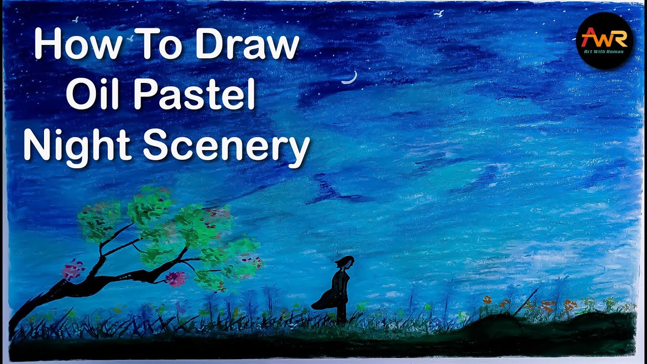 Moonlight Draw How to draw moonlight scenery #viral #youtubeviralvideo #art #drawing ️ ...