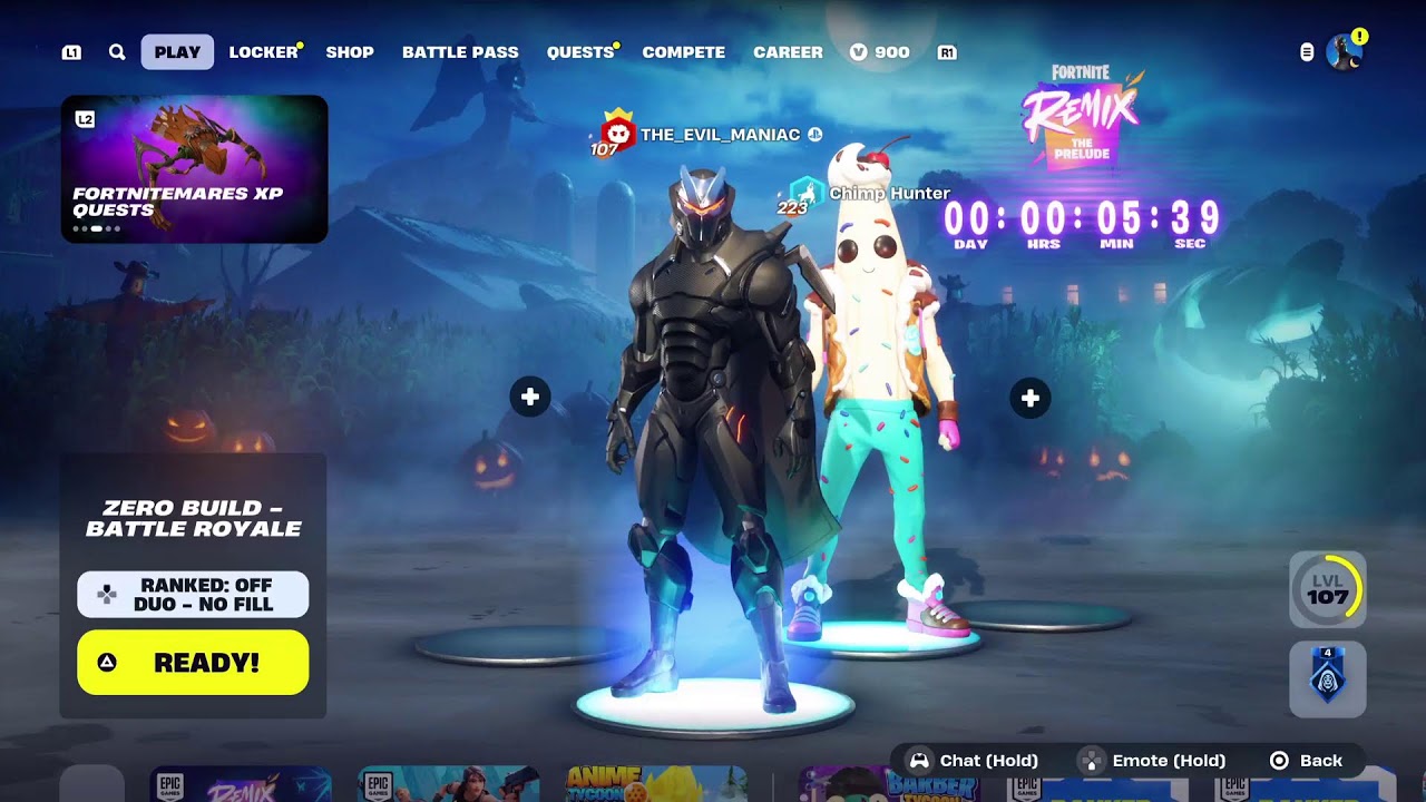 Fortnite Live Event Split-Screen Gameplay