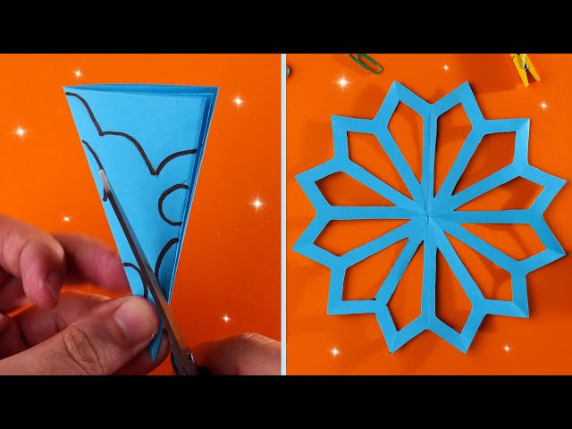 Paper Snowflakes #02 - Easy Paper Snowflakes - How to make Snowflakes out  of paper 