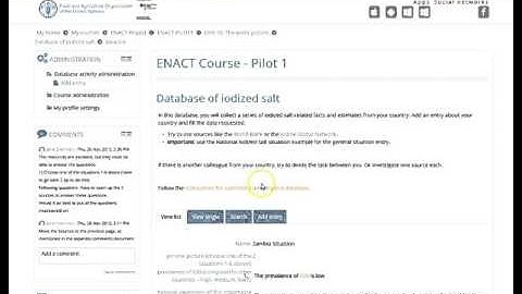 Moodle database demo