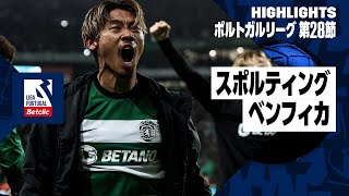 【守田英正が優勝争いの天王山に先発出場 |スポルティング×ベンフィカ｜ハイライト】ポルトガルリーグ第28節｜2023-24シーズン