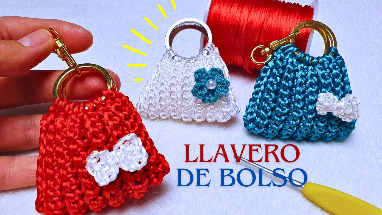 🚨Advertencia: este LLAVERO de BOLSO a CROCHET puede causar adicción 😆 | Tutorial fácil y rápido