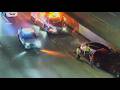 Video shows man narrowly escaping seconds before car slams into disabled SUV