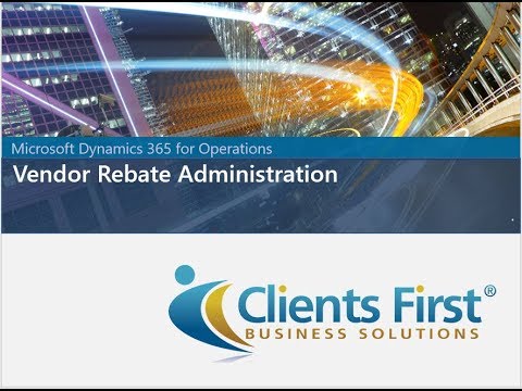 Vendor Rebate Administration Dynamics 365 Enterprise