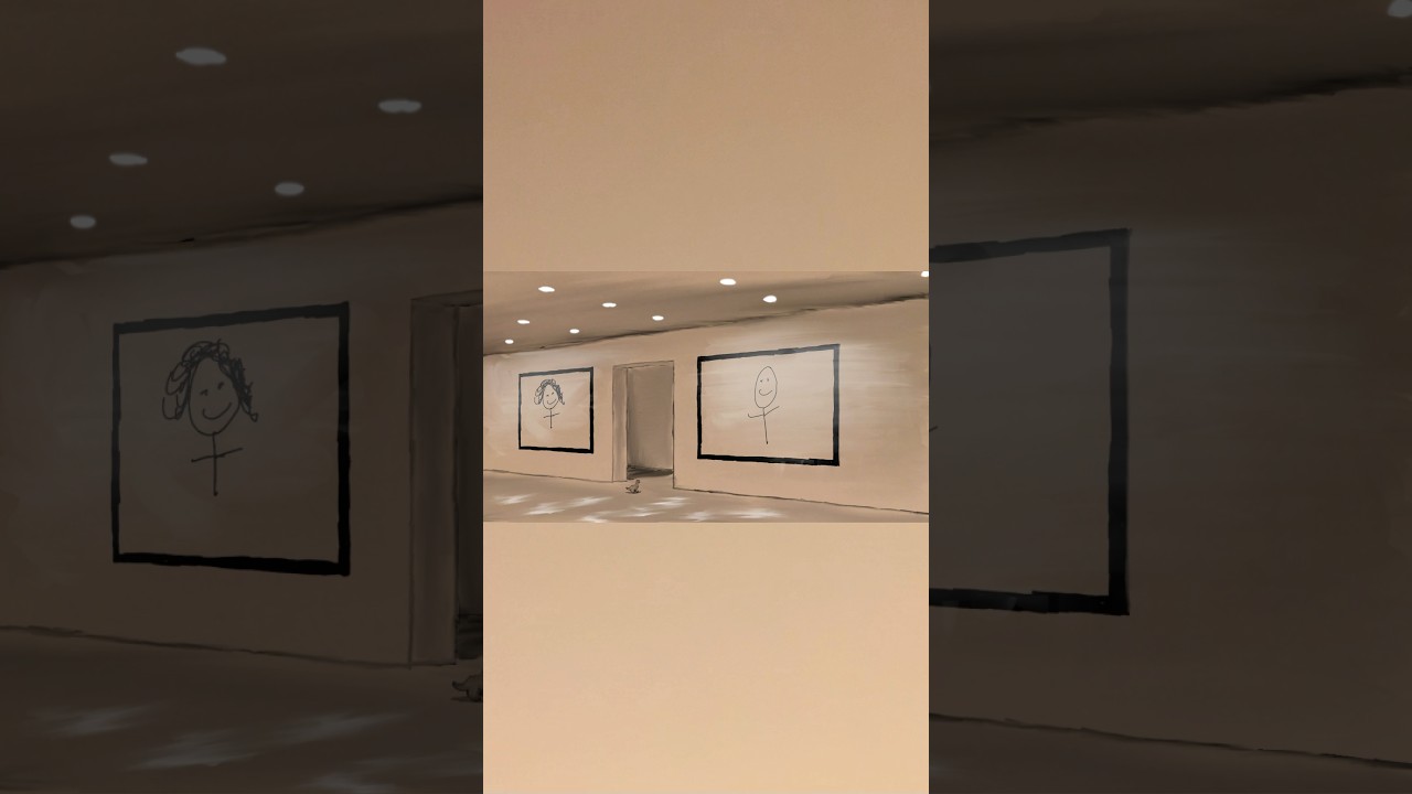 Toned Tan Liminal Space - Doorway In between The Canvases 