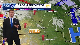 Another mild & breezy Sunday, warmer Monday