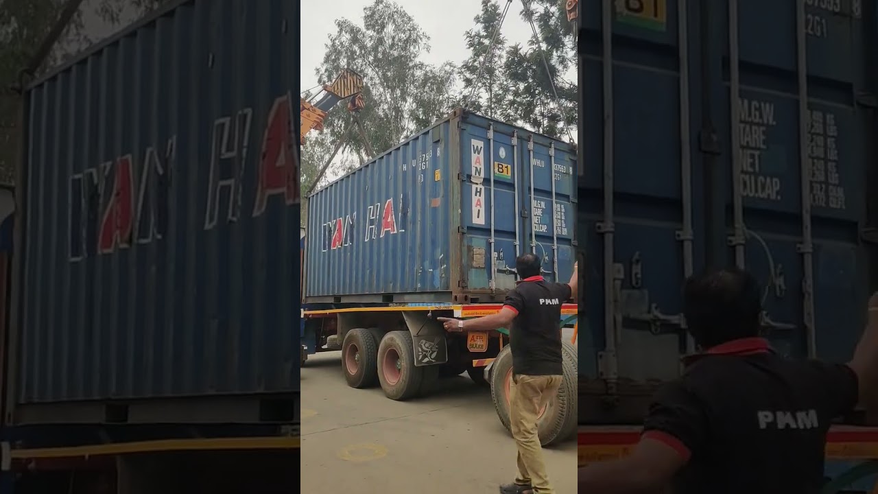 20 feet container with machine unloading in hydra