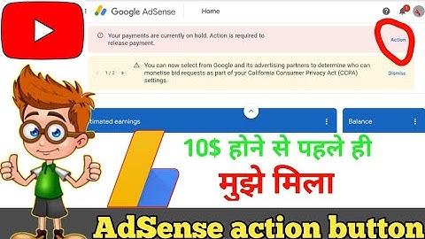AdSense Action Button before 10$ Dollar | how to get AdSense Action Button on YouTube | AdSense