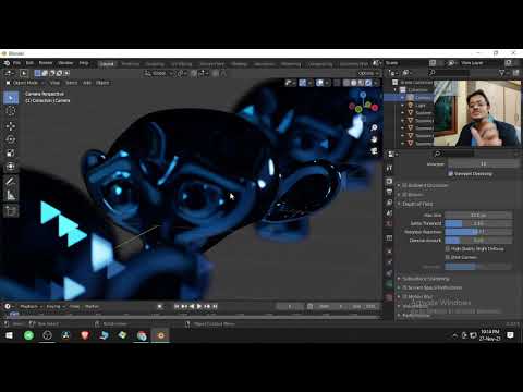 Blender absolute beginner tutorial Depth of Field Blender Veda Hindi