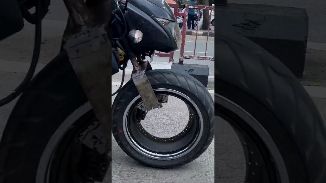 hubless bike Modification || Creative Science #shorts#CustomMotorcycle#bikeCustomization