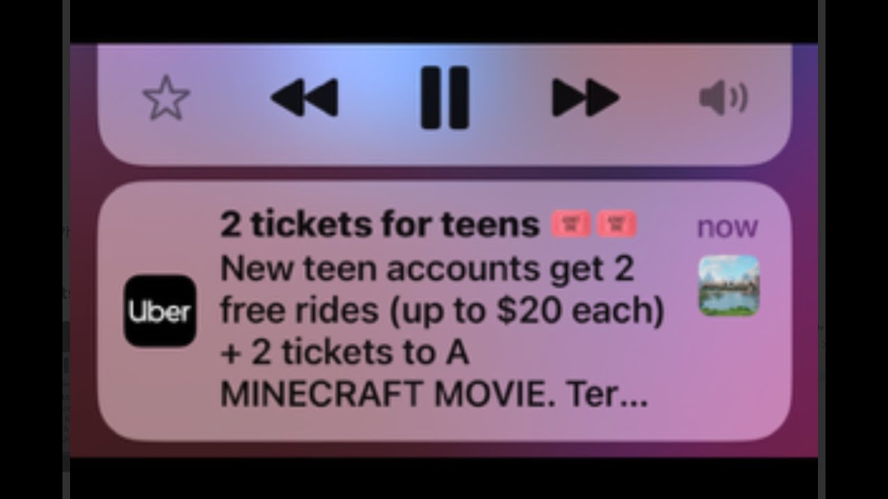 The problem starts here. Uber teens, 2 free rides $20 each plus 2 ...