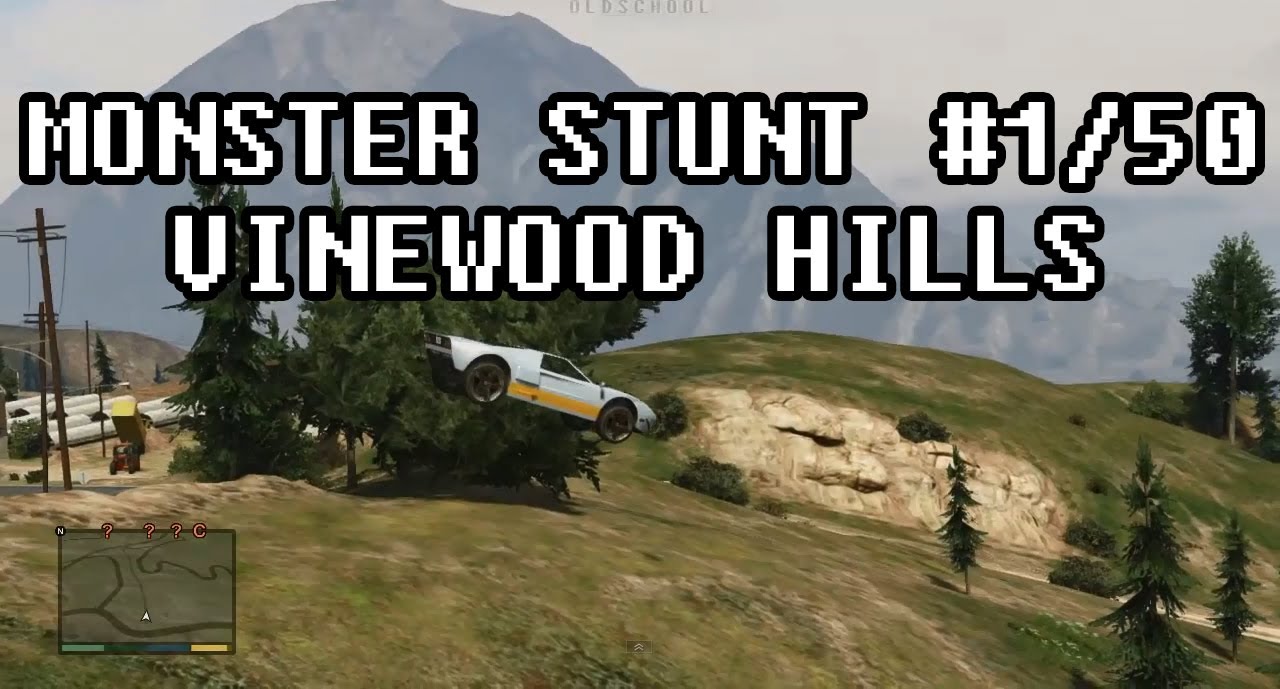 GTA 5 Tipps N Tricks - Monster Stunt #1/50 Vinewood Hills