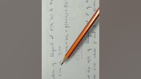 kp sir circles how to find equation of tangent at a point to the circle