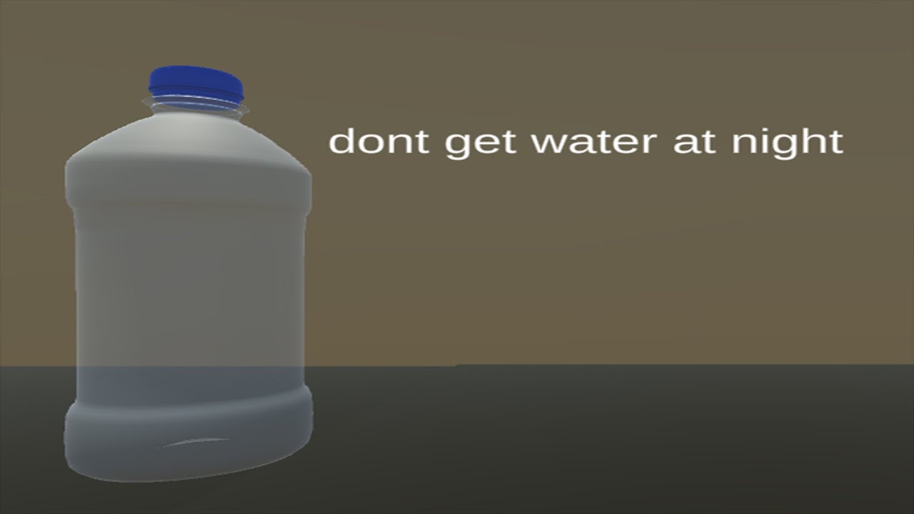 Don't Get Water At Night Both Endings Playthrough (short indie horror