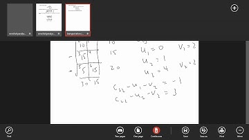 Transportation simplex algorithm