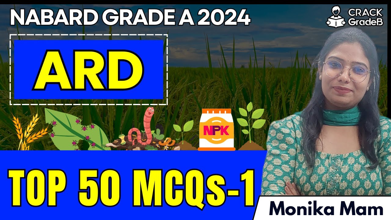 Top 50 MCQs of ARD Part-1 | NABARD Grade A 2024 Phase-1 Exam - YouTube