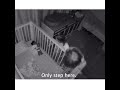 Loving brother helps cute little sister to get out of her cradle  1074567