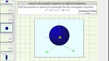 Convert a Rectangular Equation to a Spherical Equation x^2+y^2+z^2-9z=0