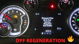 DODGE RAM: P24A4 Particulate Filter Restriction - Exhaust Filter 90% Full / How to regenerate a DPF
