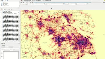 Visualization of lights at night images (time-series) using QGIS