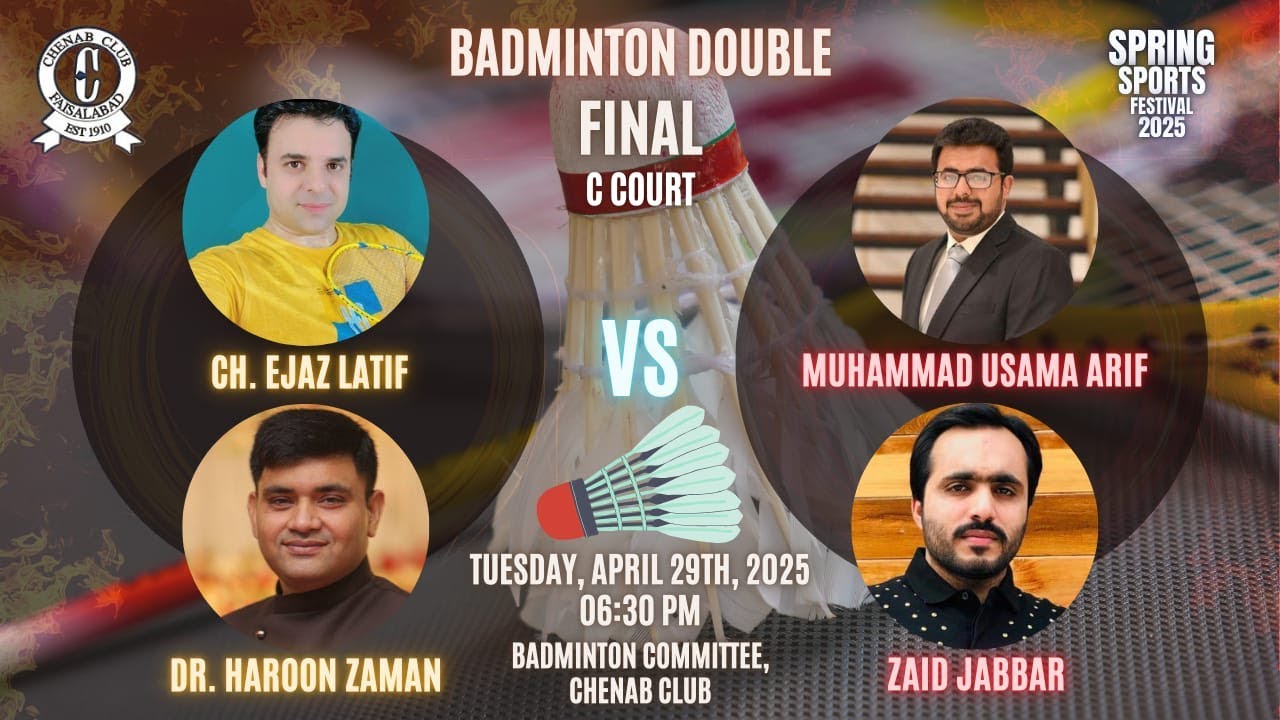 🔴 LIVE! BADMINTON DOUBLE ! FINAL ! MATCH 29-4-2025 - YouTube