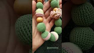 Nursing Necklace &quot;Spring Flowers&quot;. Crochet pattern and video tutorial by Yarmirina