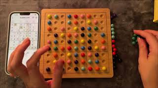 ASMR - Wooden Colored Sudoku (4) - Pure Whispering