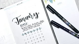 Plan With Me January 2018 | Minimalistic, Informative Bullet Journal Setup