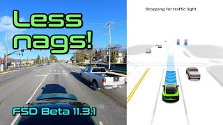 Tesla FSD Beta 11.3.1 - Tesla silently reduced nagging?!?!